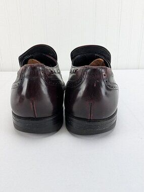 Allen Edmonds Mens Leather Wingtip Tassel Loafers Slip On Dress Shoe 11 Burgundy